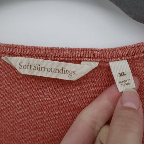 Soft Surroundings Top Womens XL Rust Casual Layering Weekend Boho Cottagecore - Picture 2 of 15